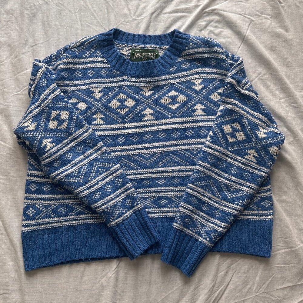American Eagle outfitters knit Sweater Womens Size Medium oversized blue